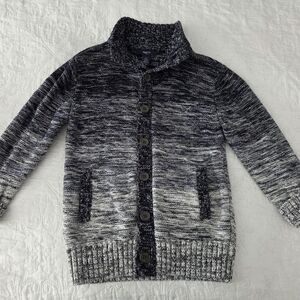 GAP Boy's Black and Gray Cardigan Sweater